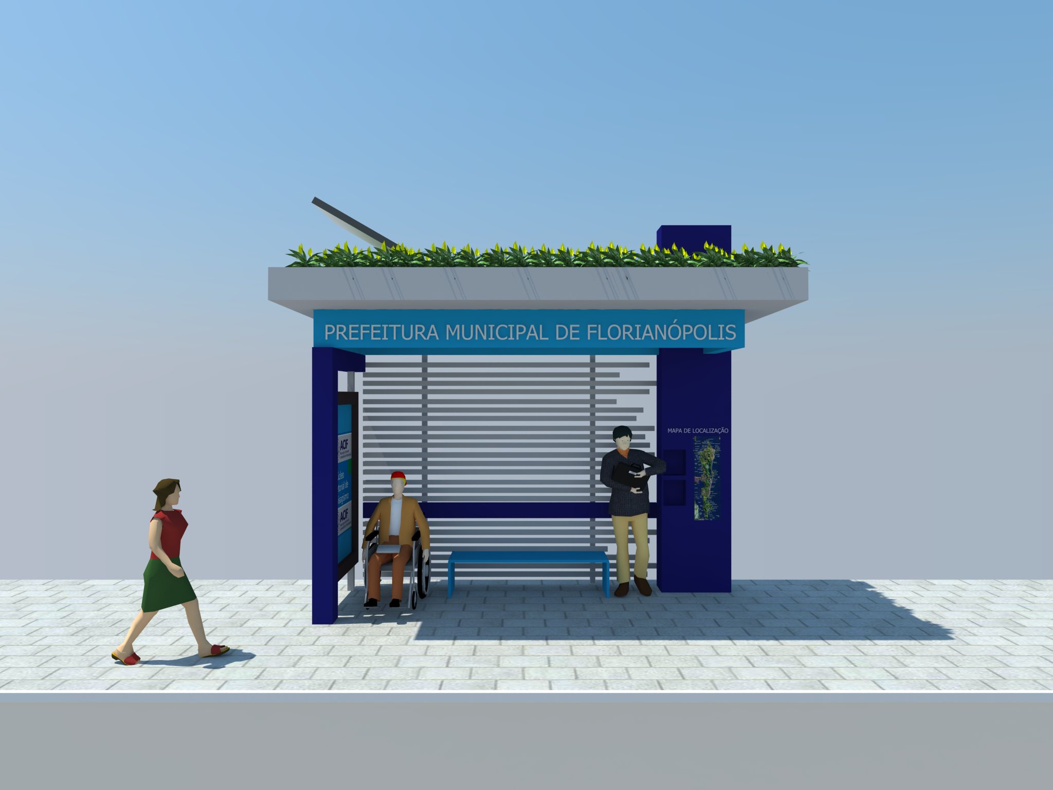 Florianópolis ganha primeira parada de ônibus ecossustentável Florianópolis ganha primeira parada de ônibus ecossustentável