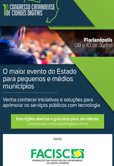 FACISC apoia o 1º Congresso Catarinense de Cidades Digitais