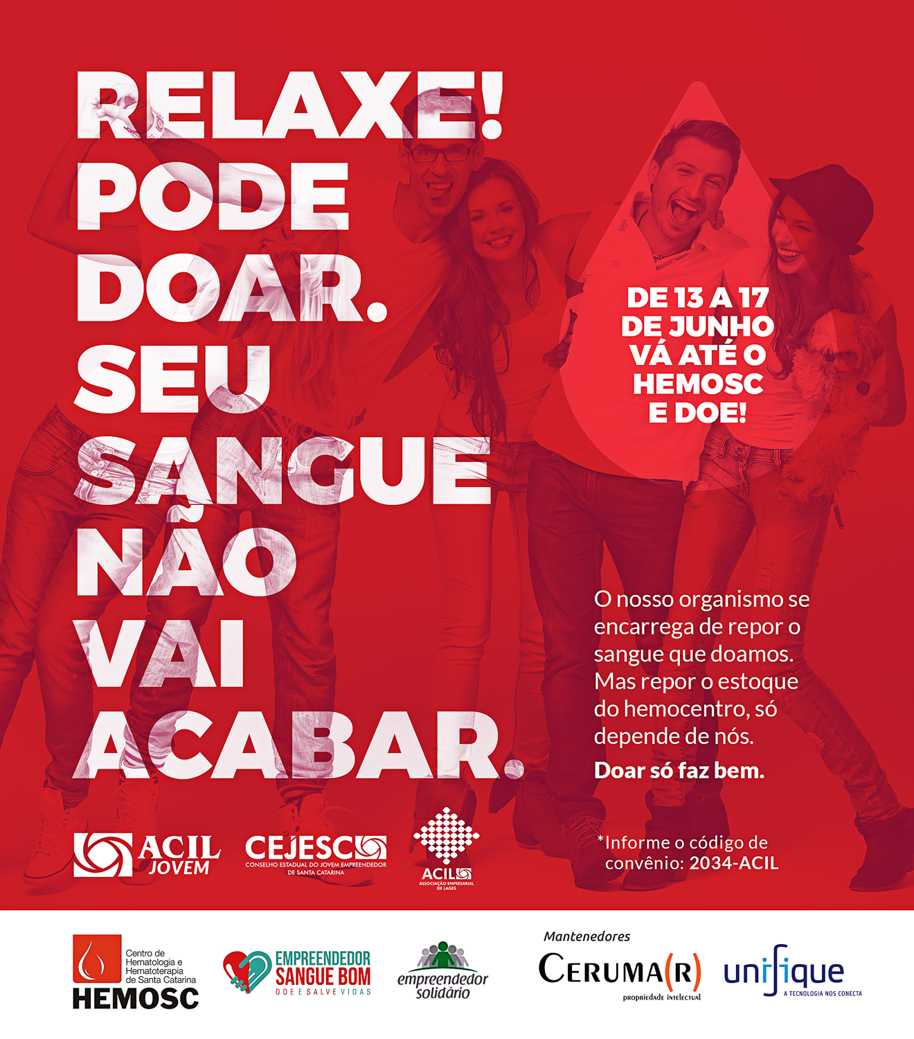 Empresários da Acil Jovem de Lages lançam a campanha de doação de sangue Empreender Sangue Bom