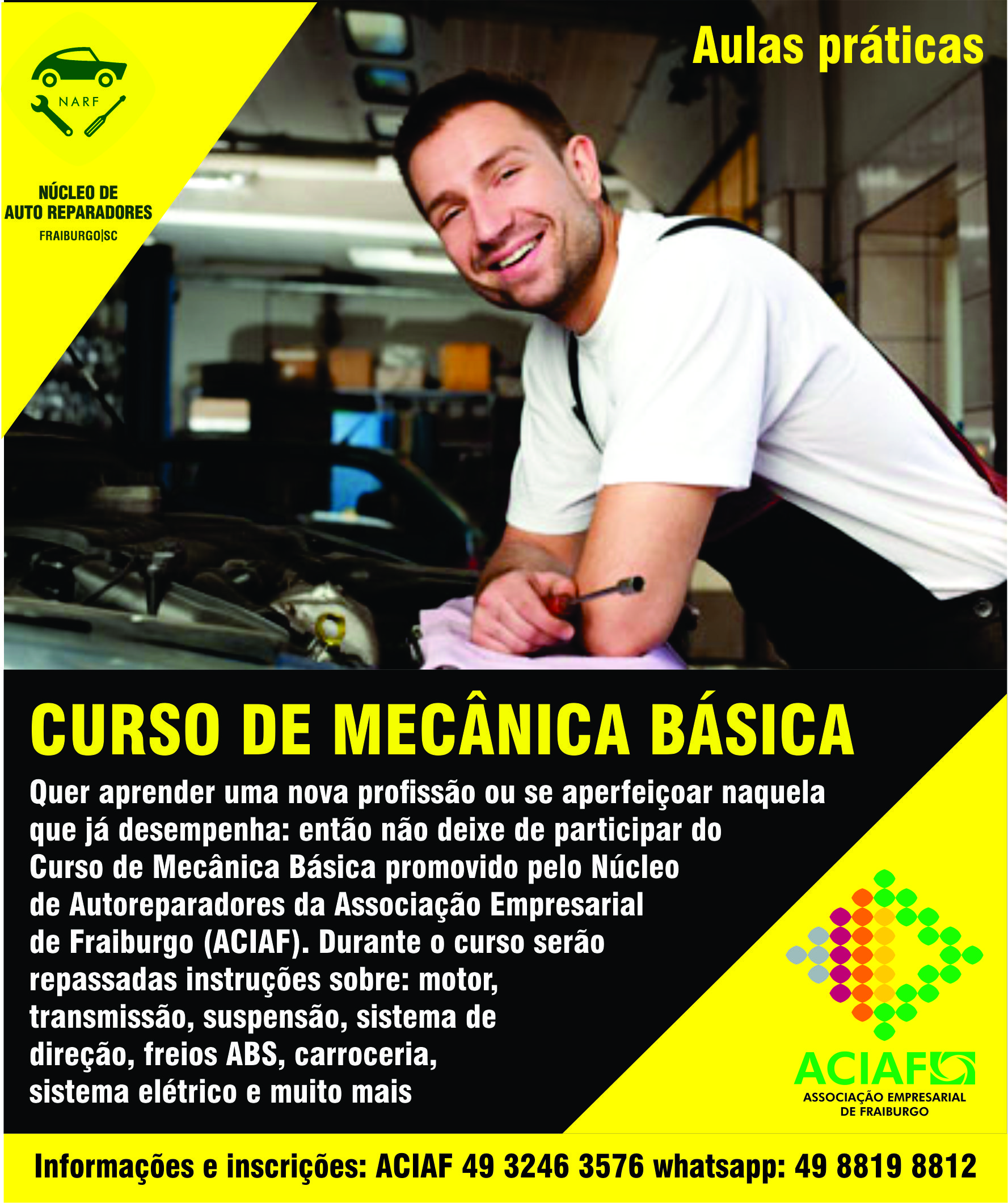 Núcleo de Fraiburgo promove curso de mecânica