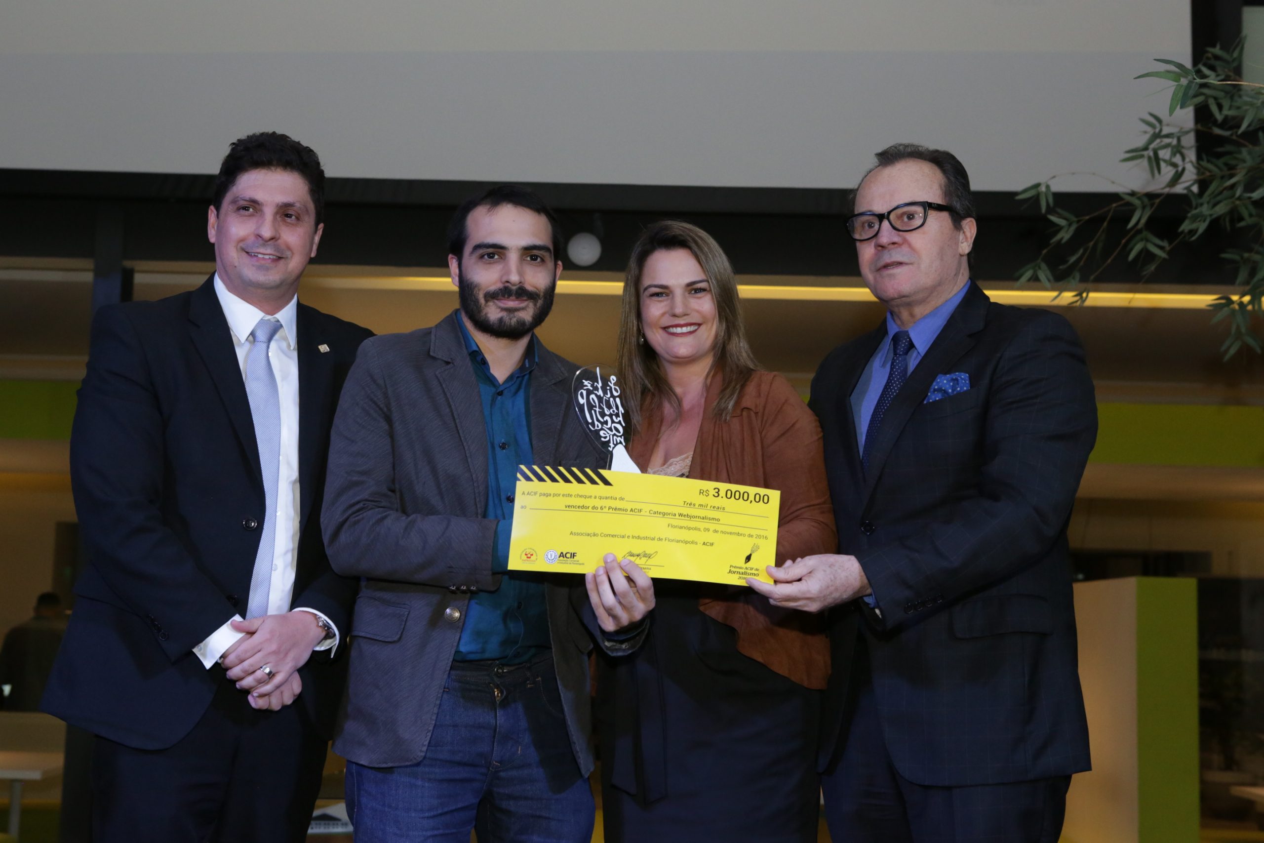 ACIF Florianópolis entrega 6º Prêmio de Jornalismo para as melhores produções em TV, Rádio, Web e Impresso