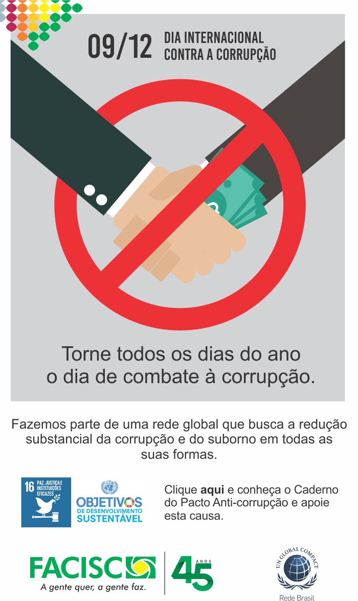 FACISC engajada no Dia Internacional contra a Corrupção