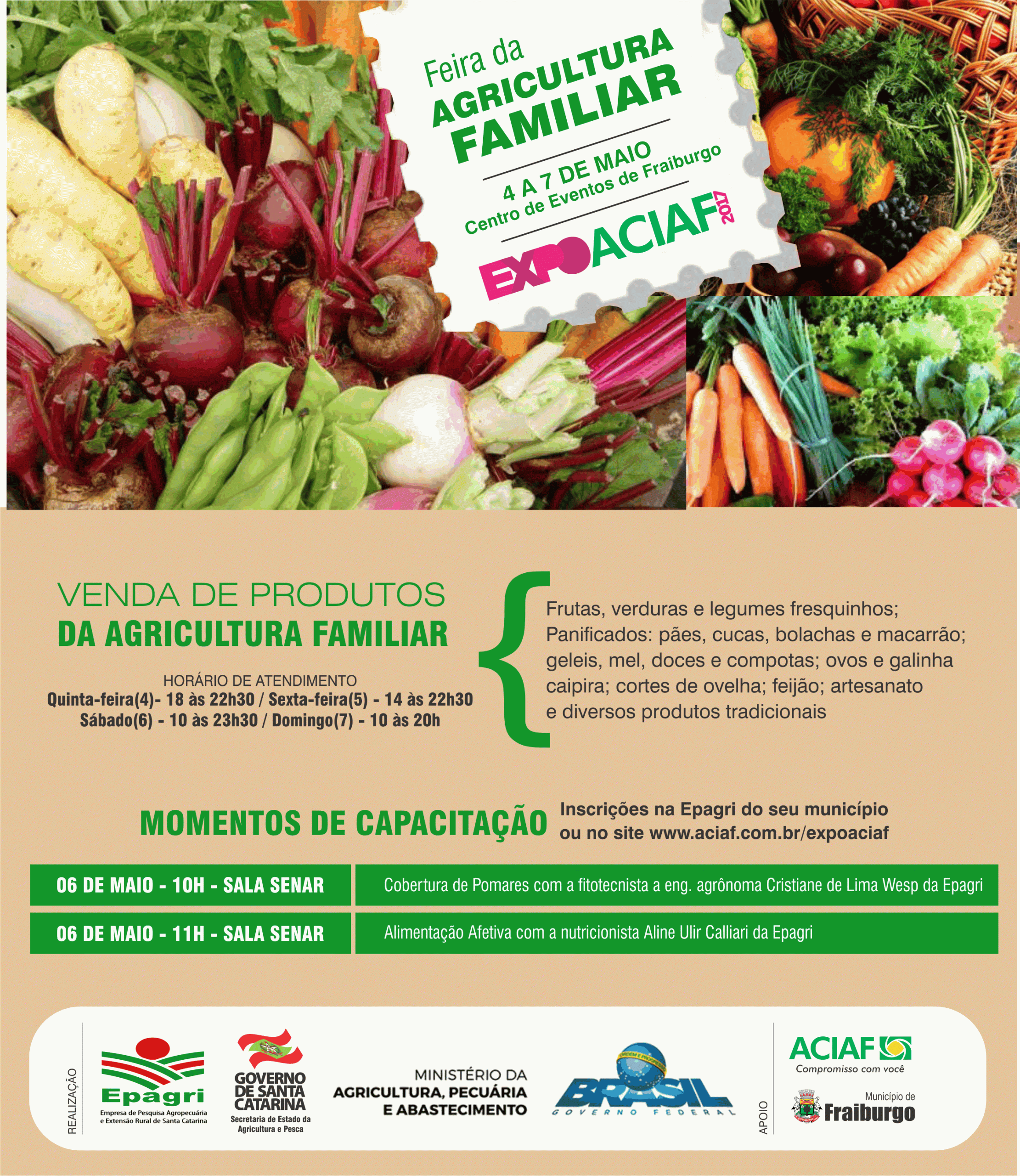 Epagri promove Feira da Agricultura Familiar na EXPO ACIAF, em Fraiburgo