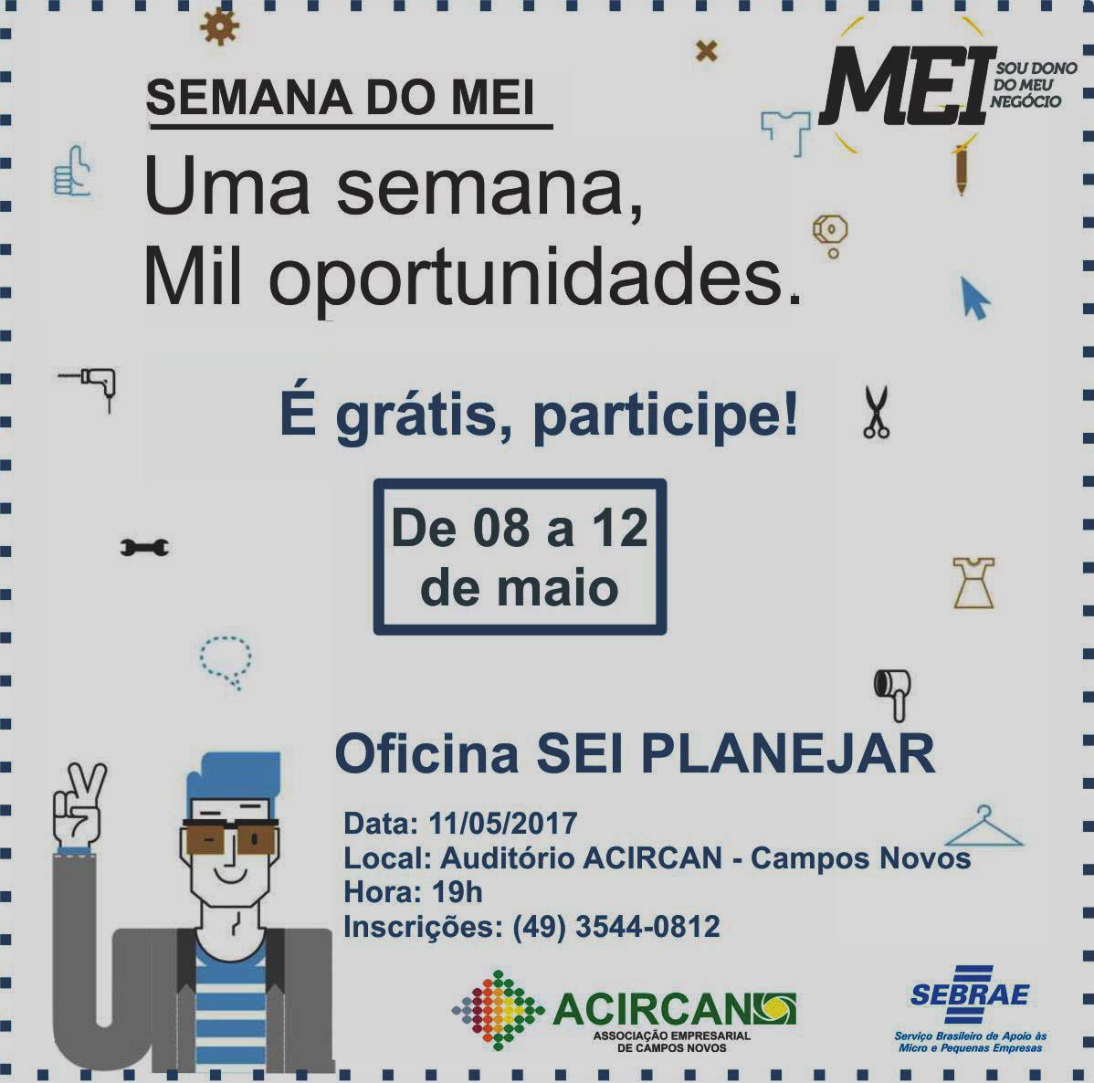 ACI Campos Novos e Sebrae promovem Semana do Microempreendedor Individual em Campos Novos