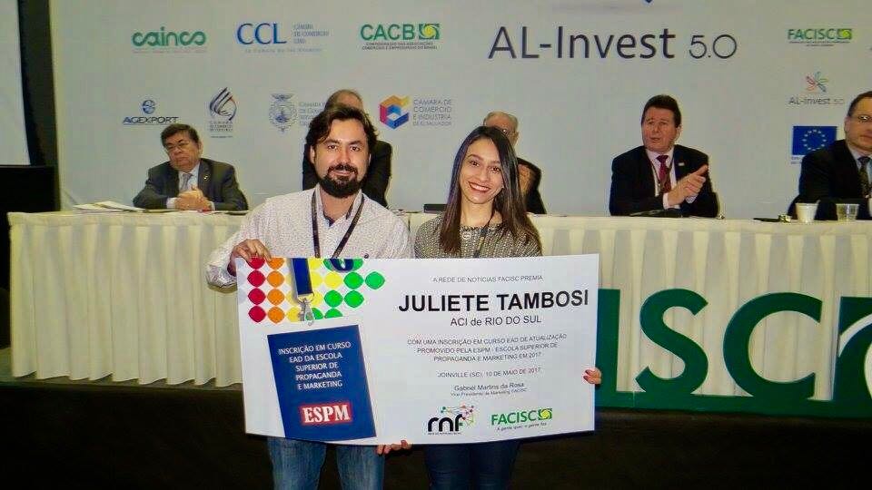 ACI Rio do Sul recebe prêmio em comunicação
