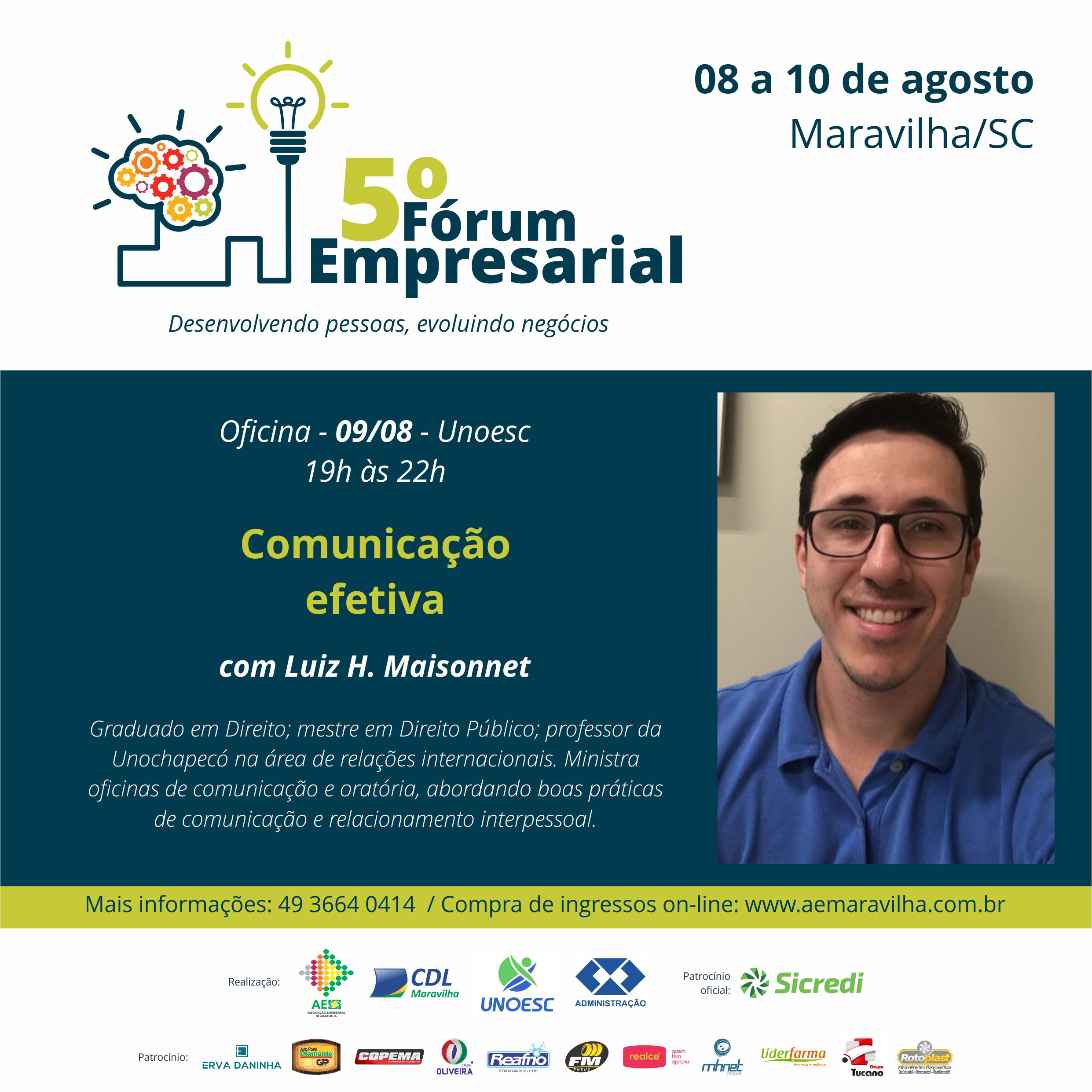 5º Fórum Empresarial da ACI de Maravilha: Saiba mais sobre a oficina “Comunicação efetiva”