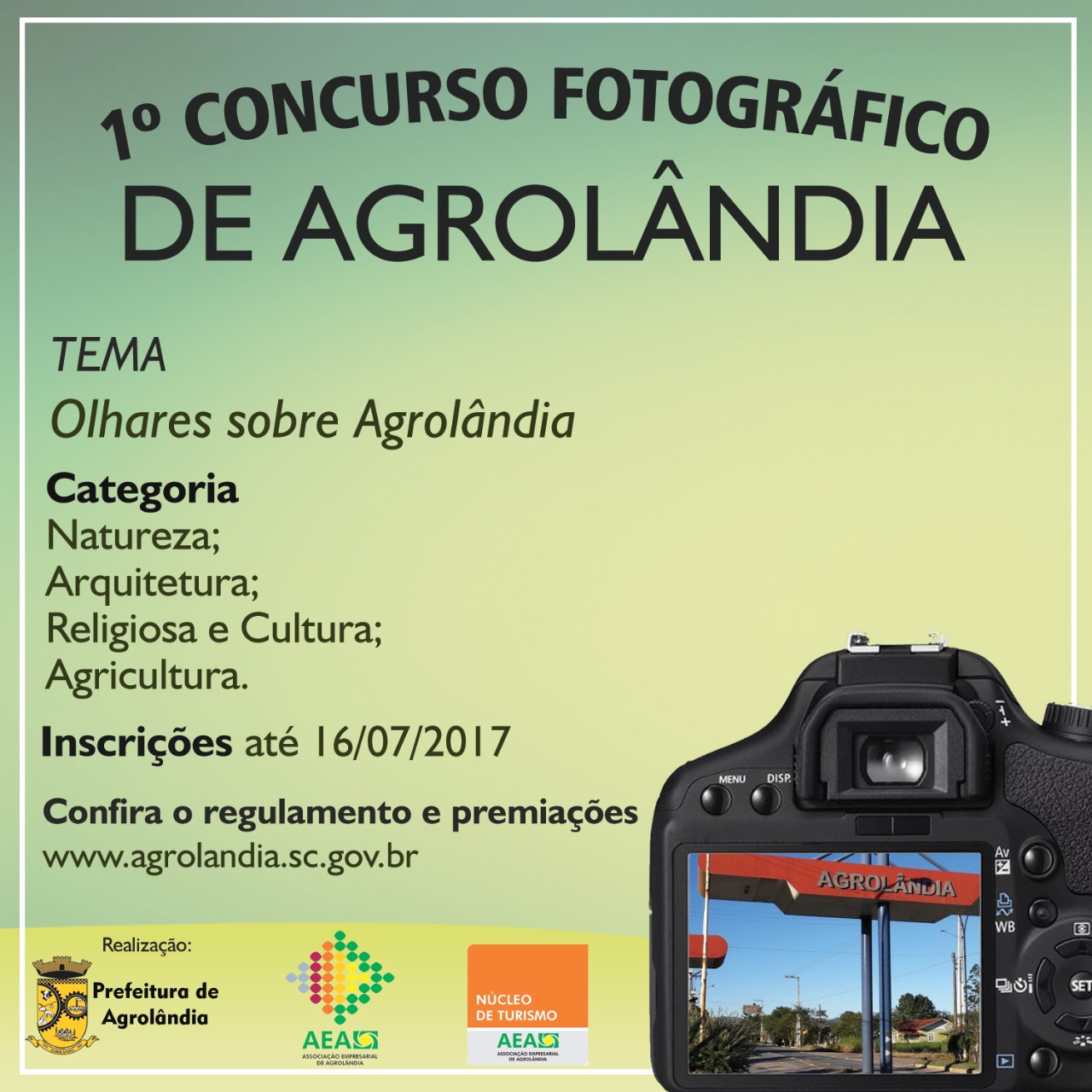 Prefeitura e ACI de Agrolândia lançam o 1º Concurso de Fotografia