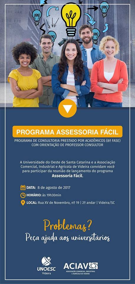 Aciav Videira e Unoesc lançam programa Assessoria Fácil