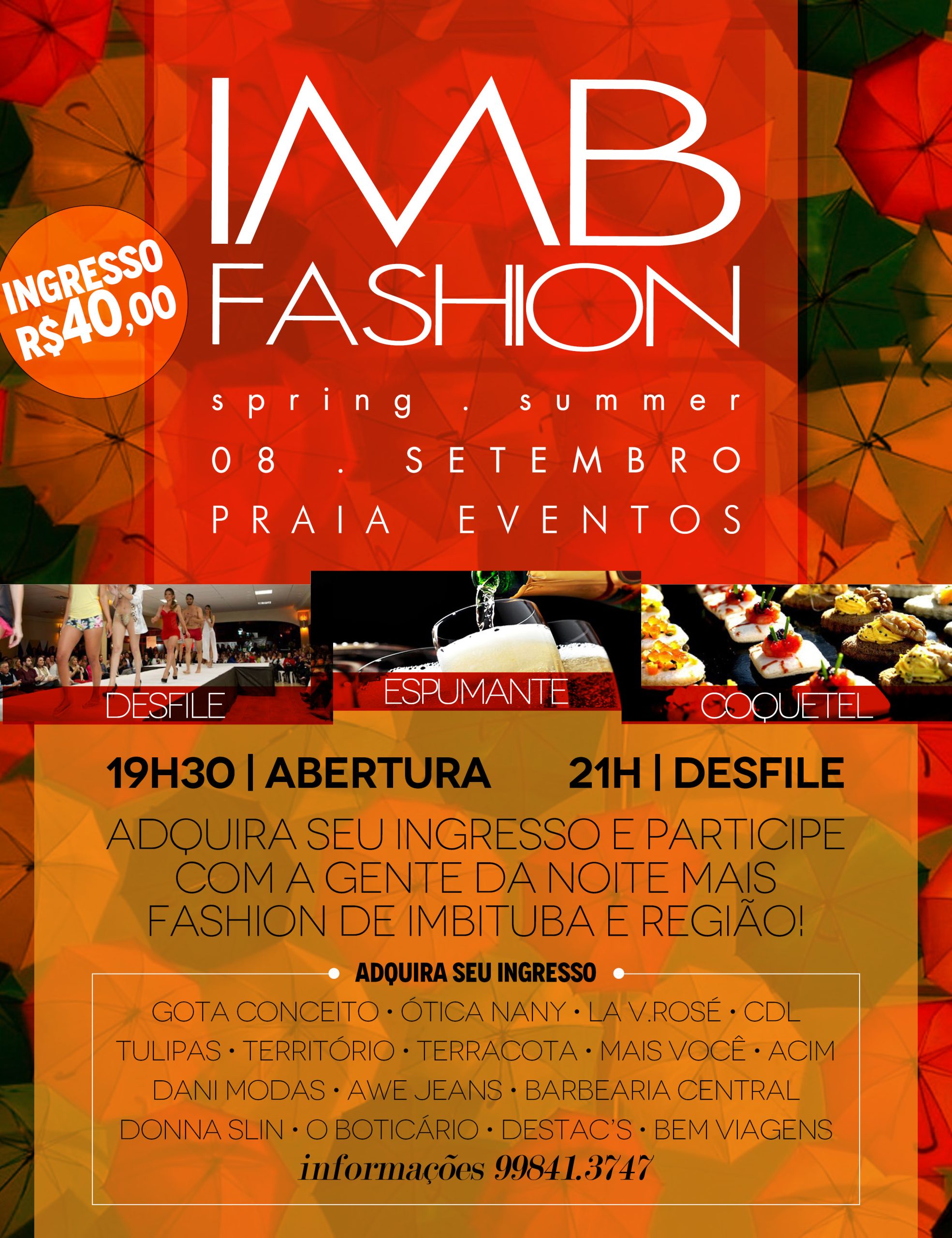 Tudo pronto para o Imbfashion dia 8 de setembro em Imbituba