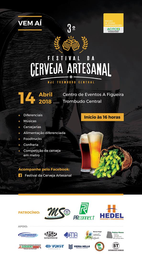 Núcleo de Jovens Empreendedores da ACITC realiza 3º Festival da Cerveja Artesanal