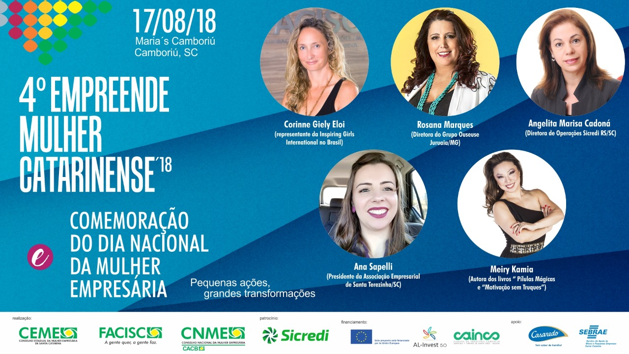 4º Empreende Mulher Catarinense: Empresárias se reúnem em Camboriú na próxima semana