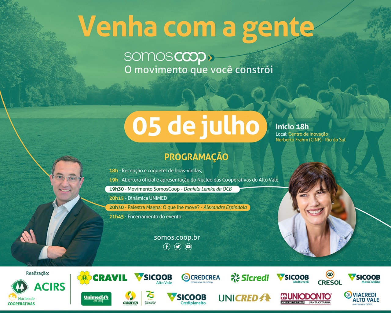 Núcleo de Cooperativas da ACIRS realiza em junho a 3ª edição do Fórum de Cooperativas Núcleo de Cooperativas da ACIRS realiza em junho a 3ª edição do Fórum de Cooperativas