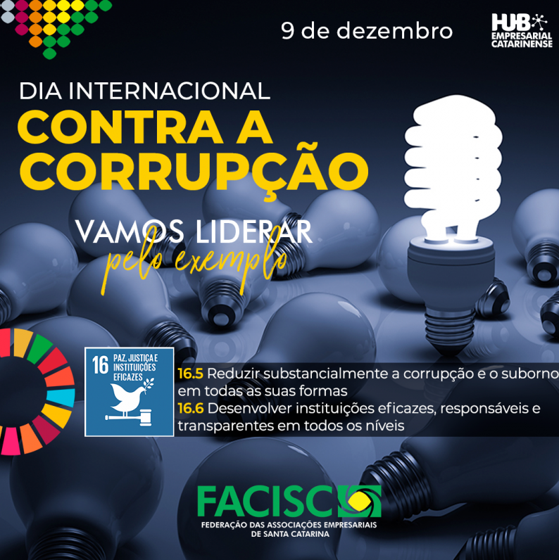 Dia internacional contra a corrupção: Facisc divulga boas práticas do sistema associativista