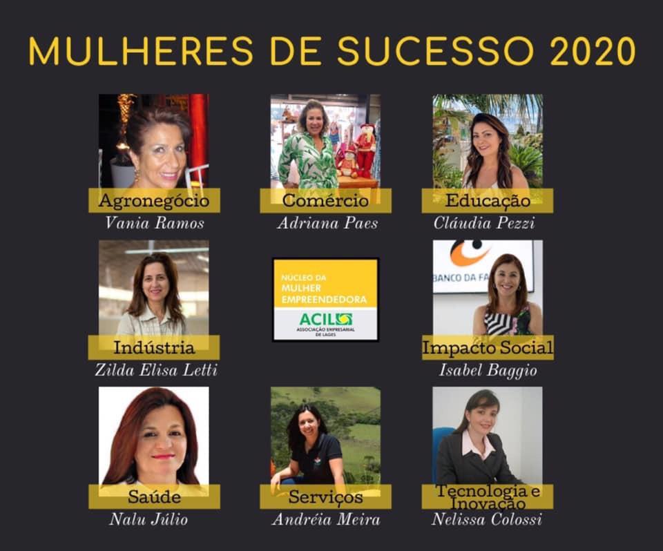 Em Lages, oito mulheres de sucesso serão homenageadas na próxima quinta feira