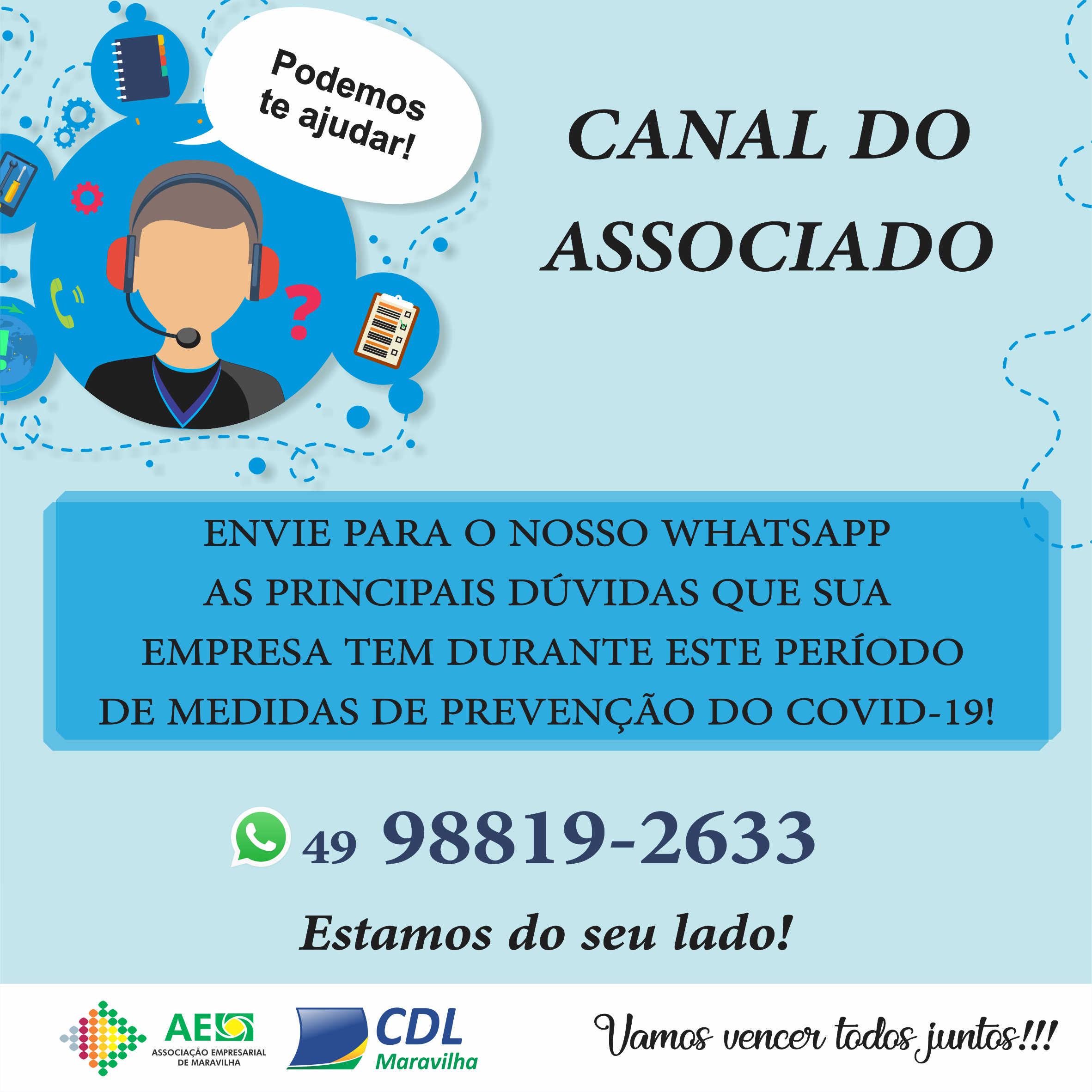 Em Maravilha, Canal do Associados foi criado para tirar as dúvidas durante da pandemia do Coronavírus