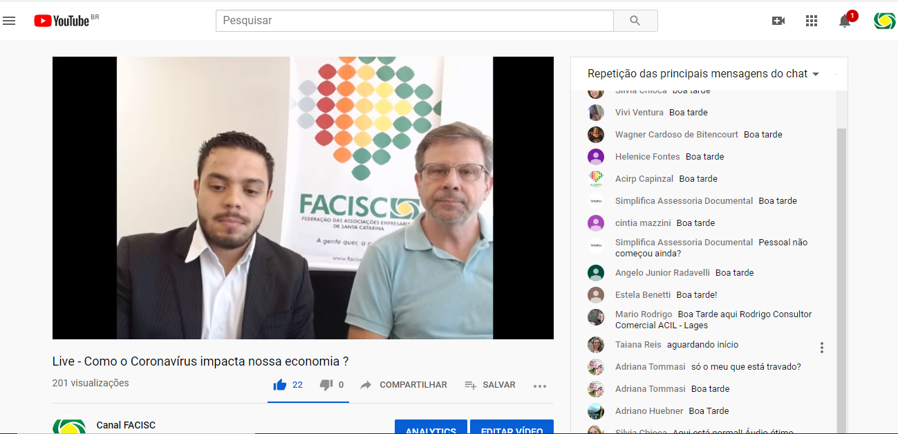 Economista da Facisc avalia impactos da economia com a chegada do coronavírus Economista da Facisc avalia impactos da economia com a chegada do coronavírus