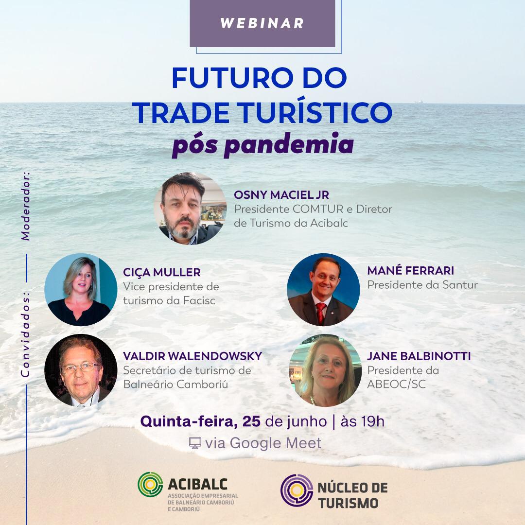 Acibalc promove webinar para discutir o futuro do trade turístico pós pandemia do coronavírus
