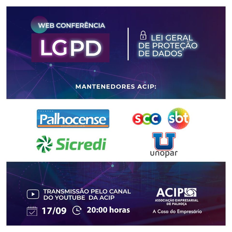 Palhoça promove live sobre a nova Lei Geral de Proteção de Dados
