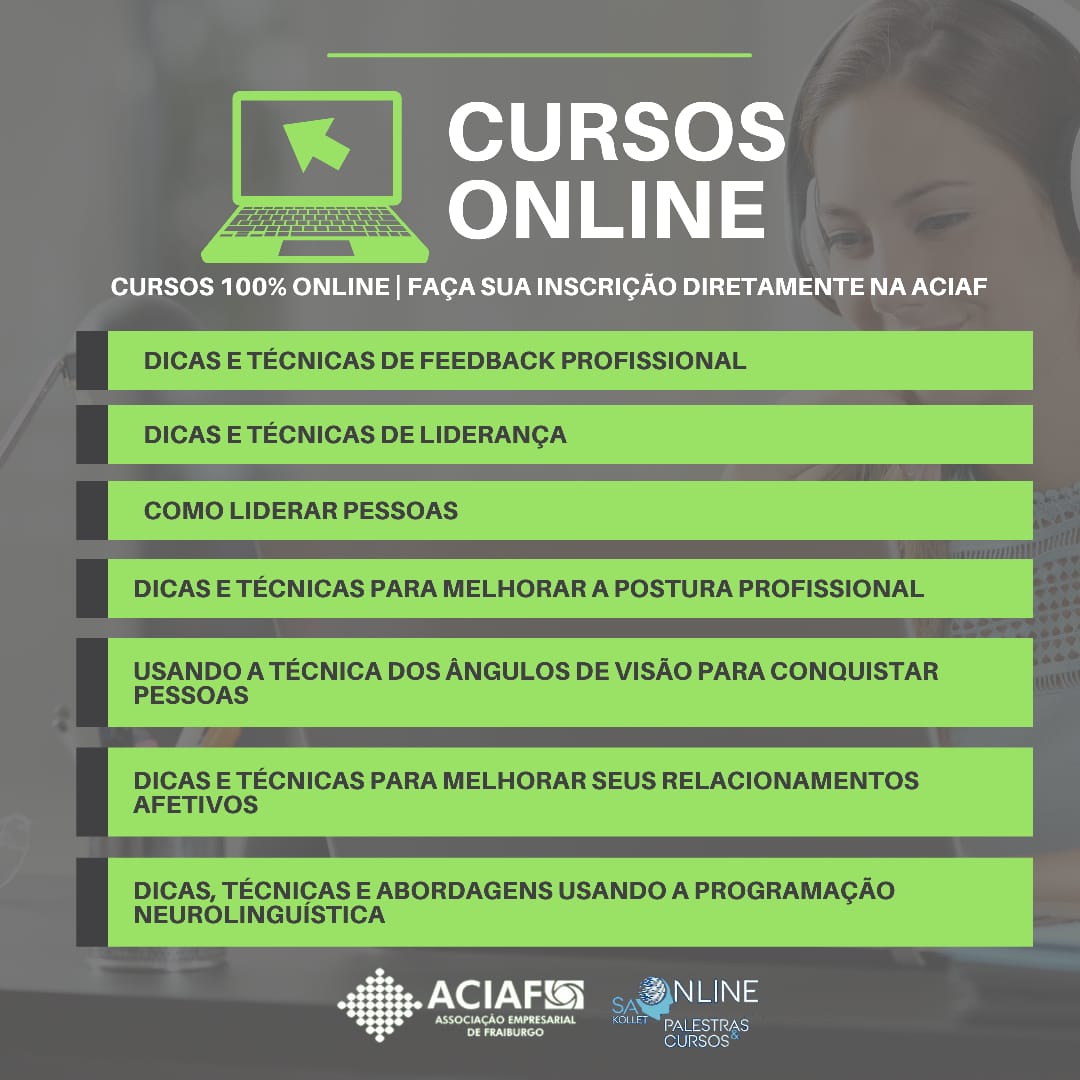ACIAF disponibiliza cursos online