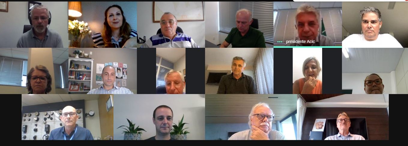 Diretoria da Acic realiza primeira reunião do ano com a participação do presidente da Celesc