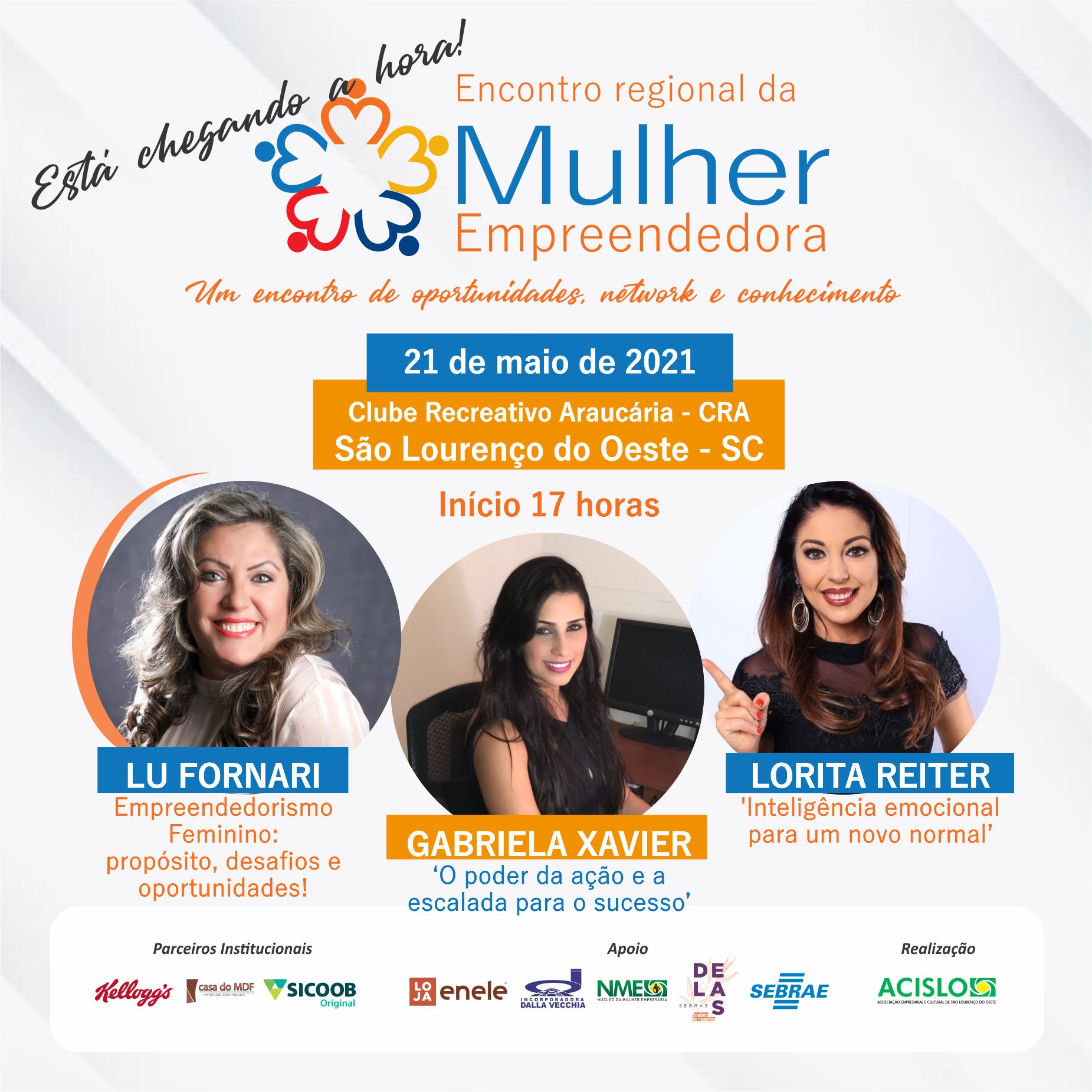 Neste sexta, Acislo promove 1˚ Encontro Regional da Mulher Empreendedora Neste sexta, Acislo promove 1˚ Encontro Regional da Mulher Empreendedora