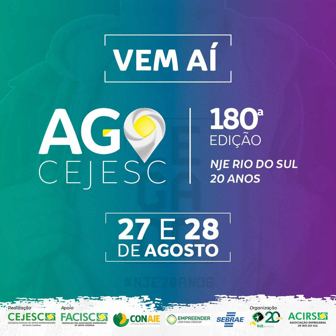 Rio do Sul vai sediar a 180ª Assembleia Geral Ordinária do CEJESC
