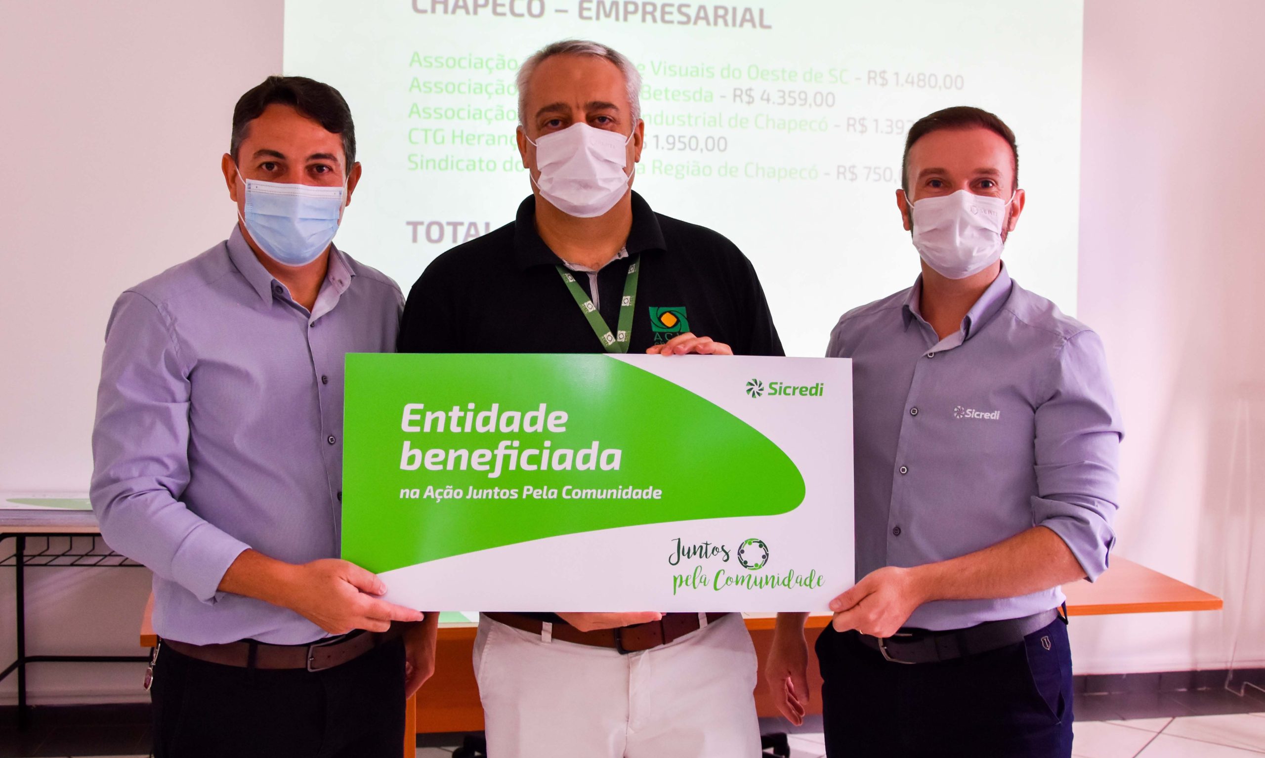 ACIC é beneficiada com a Campanha Juntos pela Comunidade da Sicredi