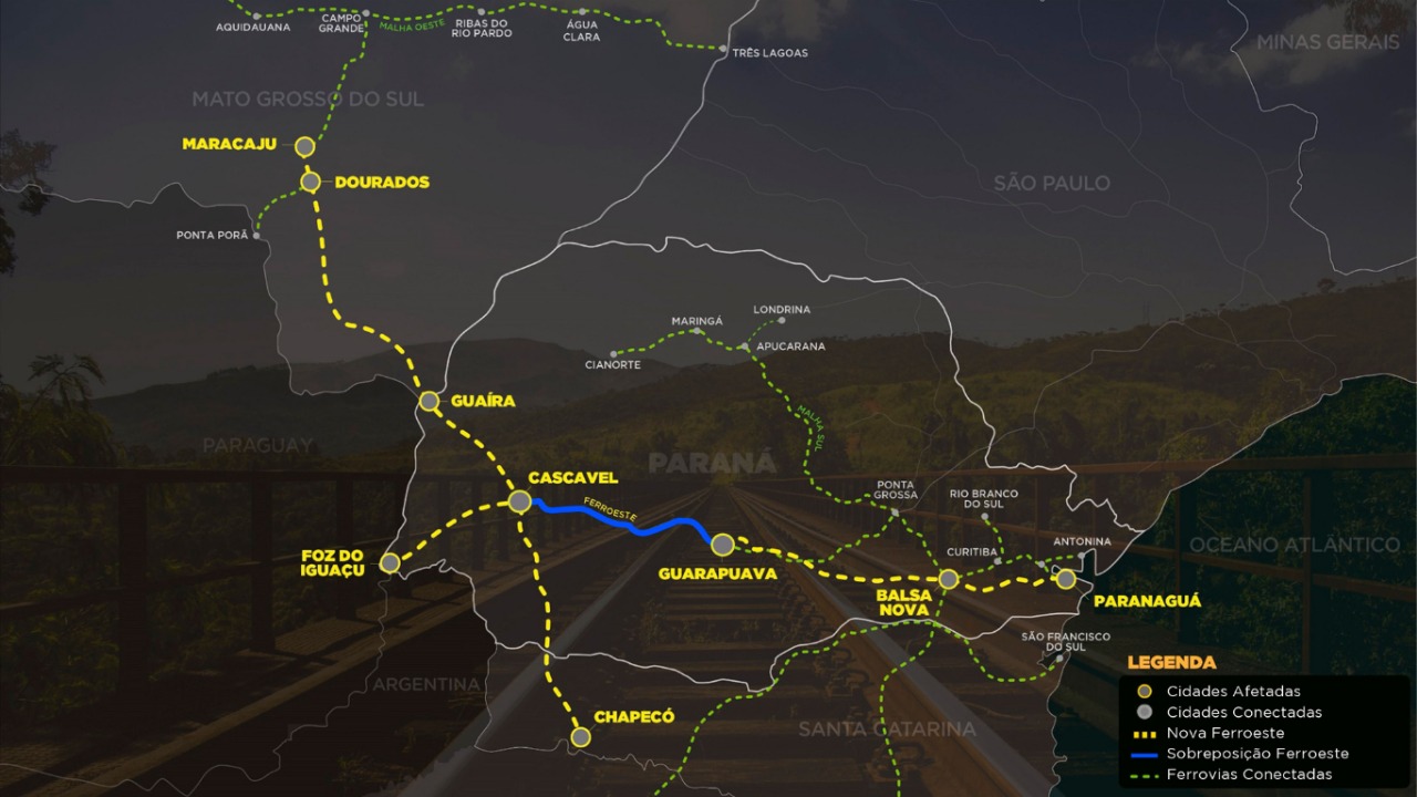 Estudo de Viabilidade do Ramal da Ferroeste será apresentado nesta terça-feira em Pinhalzinho