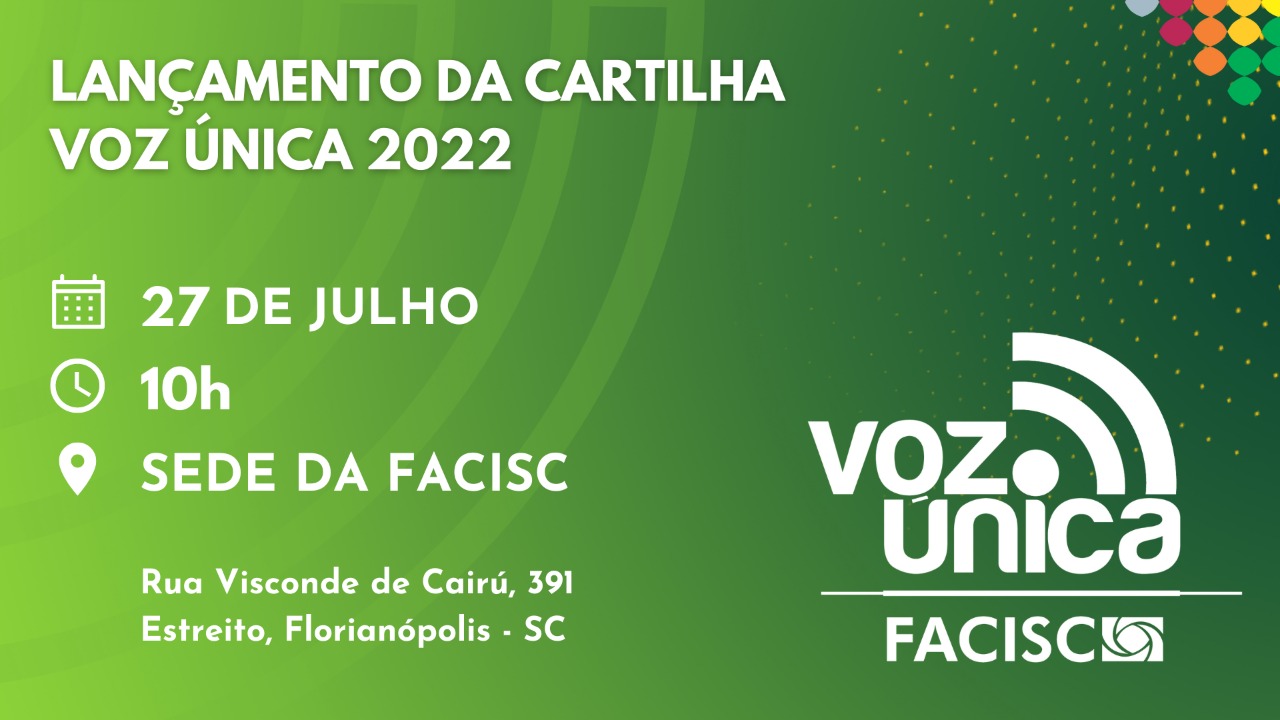 Facisc lança cartilha Voz Única com pleitos de SC