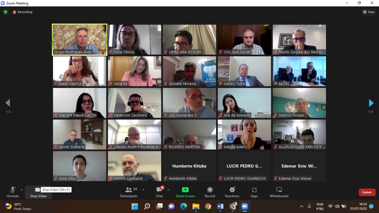 Superintendente do DNIT apresenta status de obras de SC em reunião da Facisc