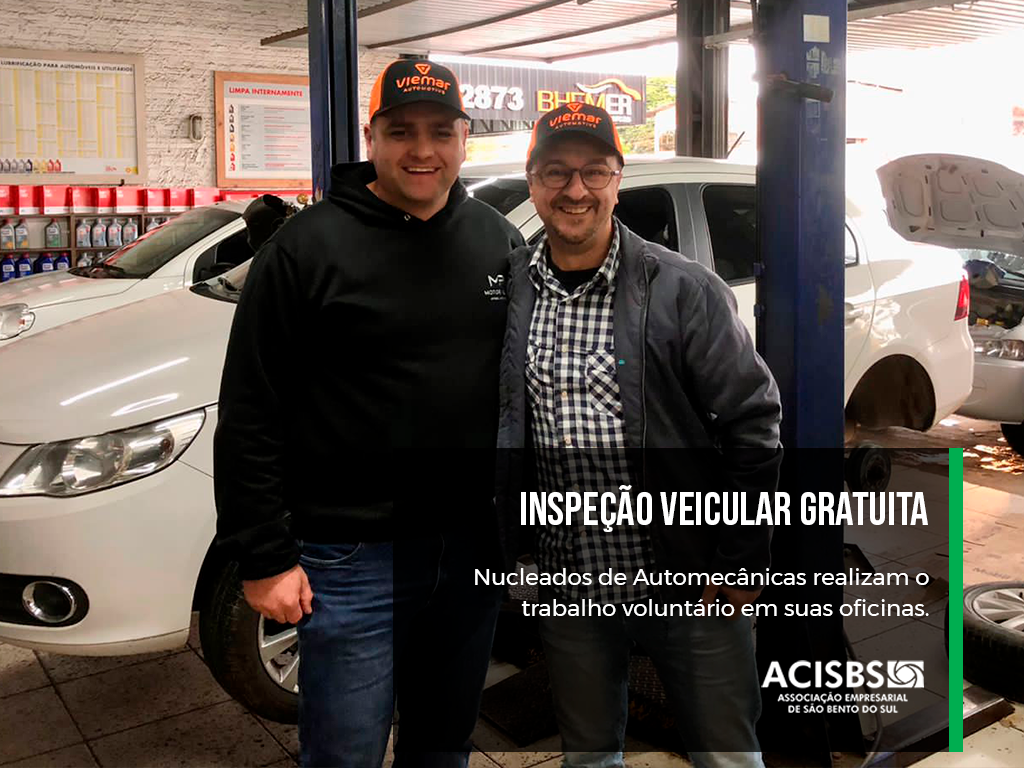 Inspeção Veicular Gratuita é promovida pelo Núcleo de Automecânicas em São Bento do Sul Inspeção Veicular Gratuita é promovida pelo Núcleo de Automecânicas em São Bento do Sul