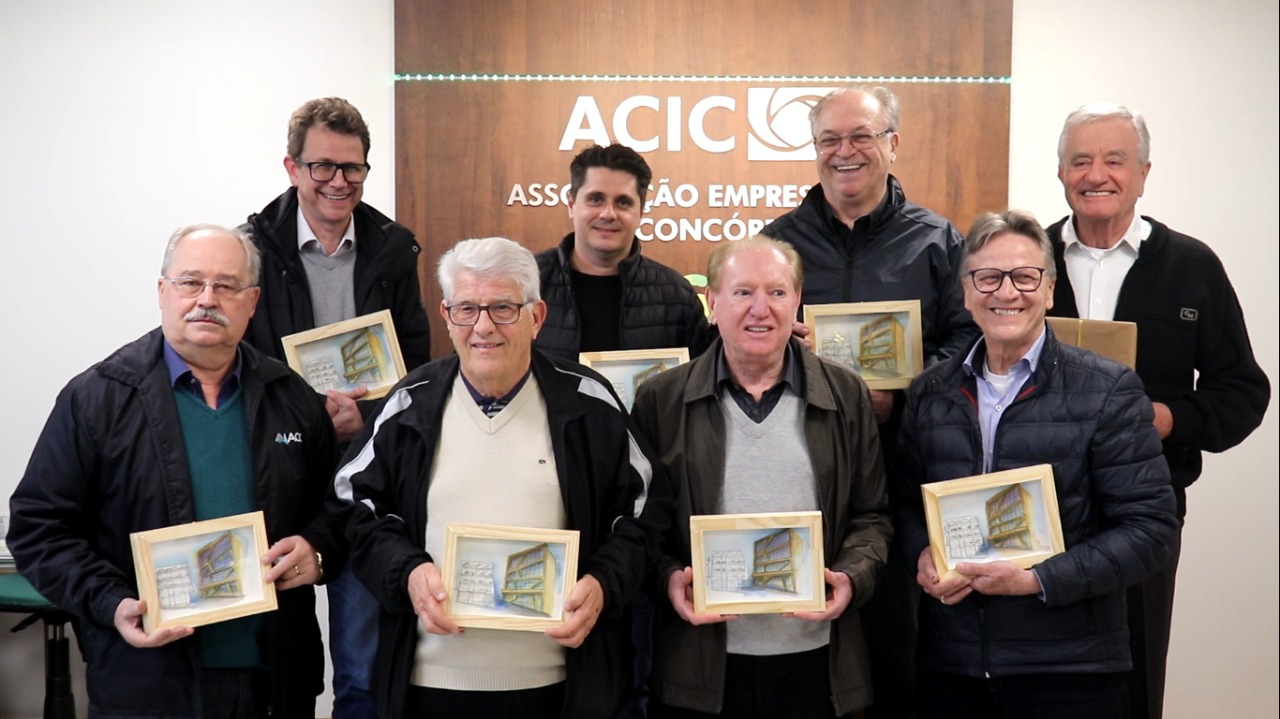 Ex-presidentes da ACIC Concórdia recebem homenagem