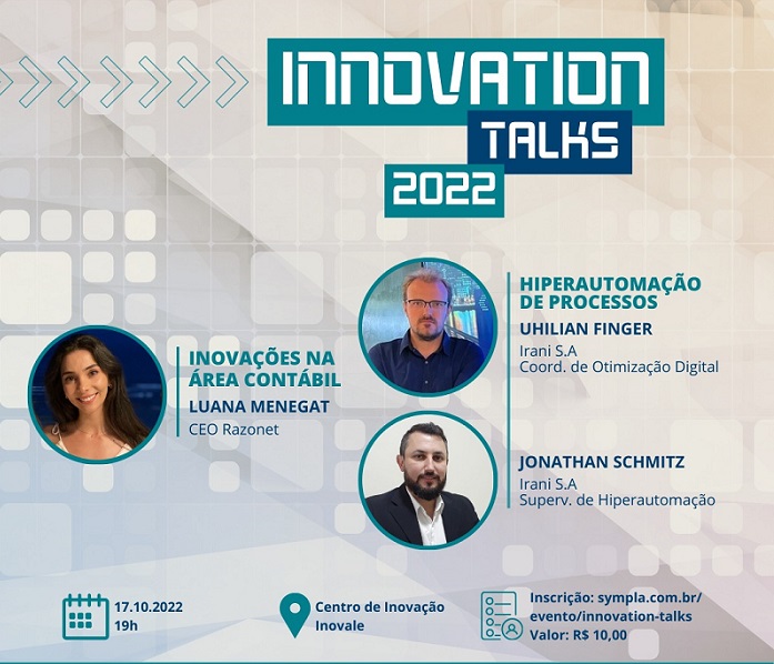 Núcleo de Inovação da ACIOC promoverá o Innovation Talks 2022 Núcleo de Inovação da ACIOC promoverá o Innovation Talks 2022