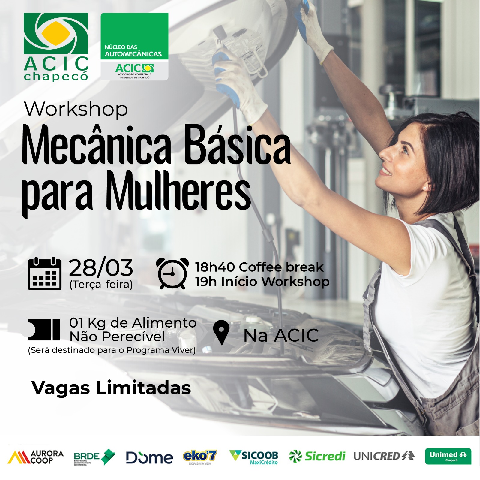 Núcleo de Automecânicas da ACIC promove workshop para mulheres