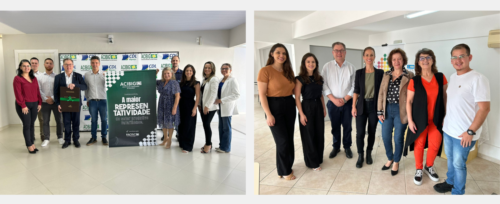Presidente da FACISC realiza visita institucional às Associações Empresariais de Biguaçu e de Bombinhas