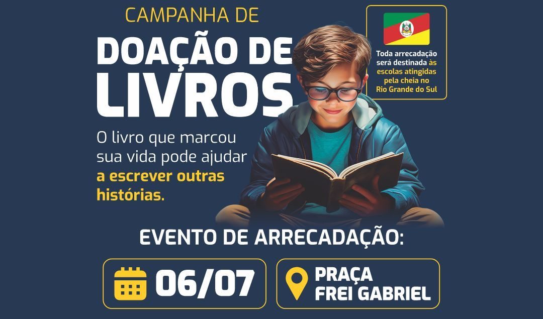 Núcleo de Cooperativas promove campanha de arrecadação de livros para o Rio Grande do Sul