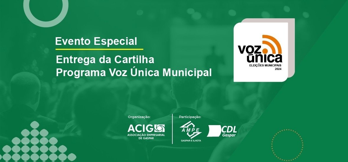 Candidatos receberão Cartilha do Programa Voz Única Municipal em Evento Especial