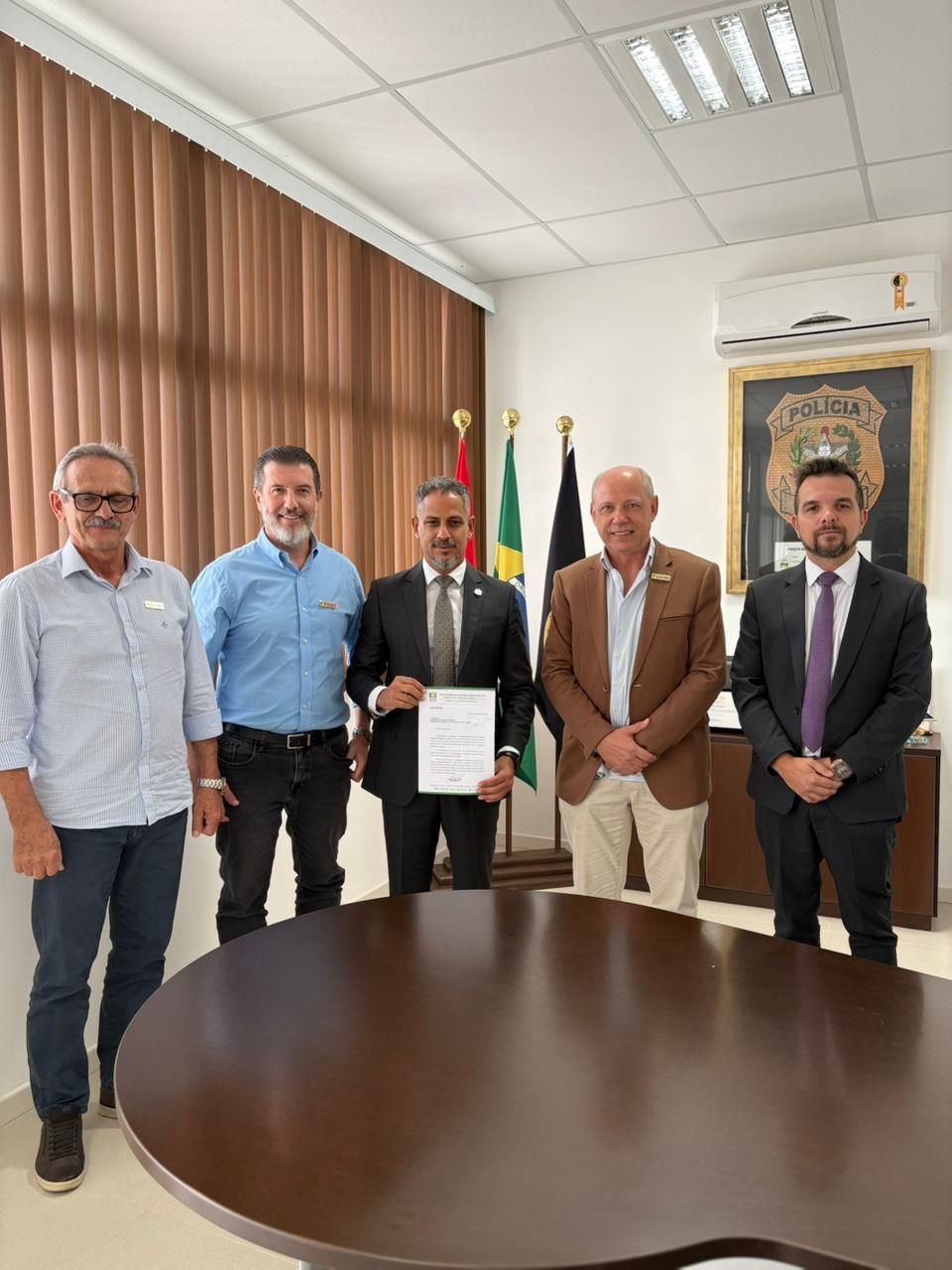 Representantes da ACIBr visitam novo delegado-geral da Polícia Civil, em Florianópolis