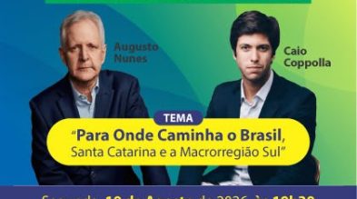 Augusto Nunes e Caio Coppolla palestram em Criciúma Augusto Nunes e Caio Coppolla palestram em Criciúma