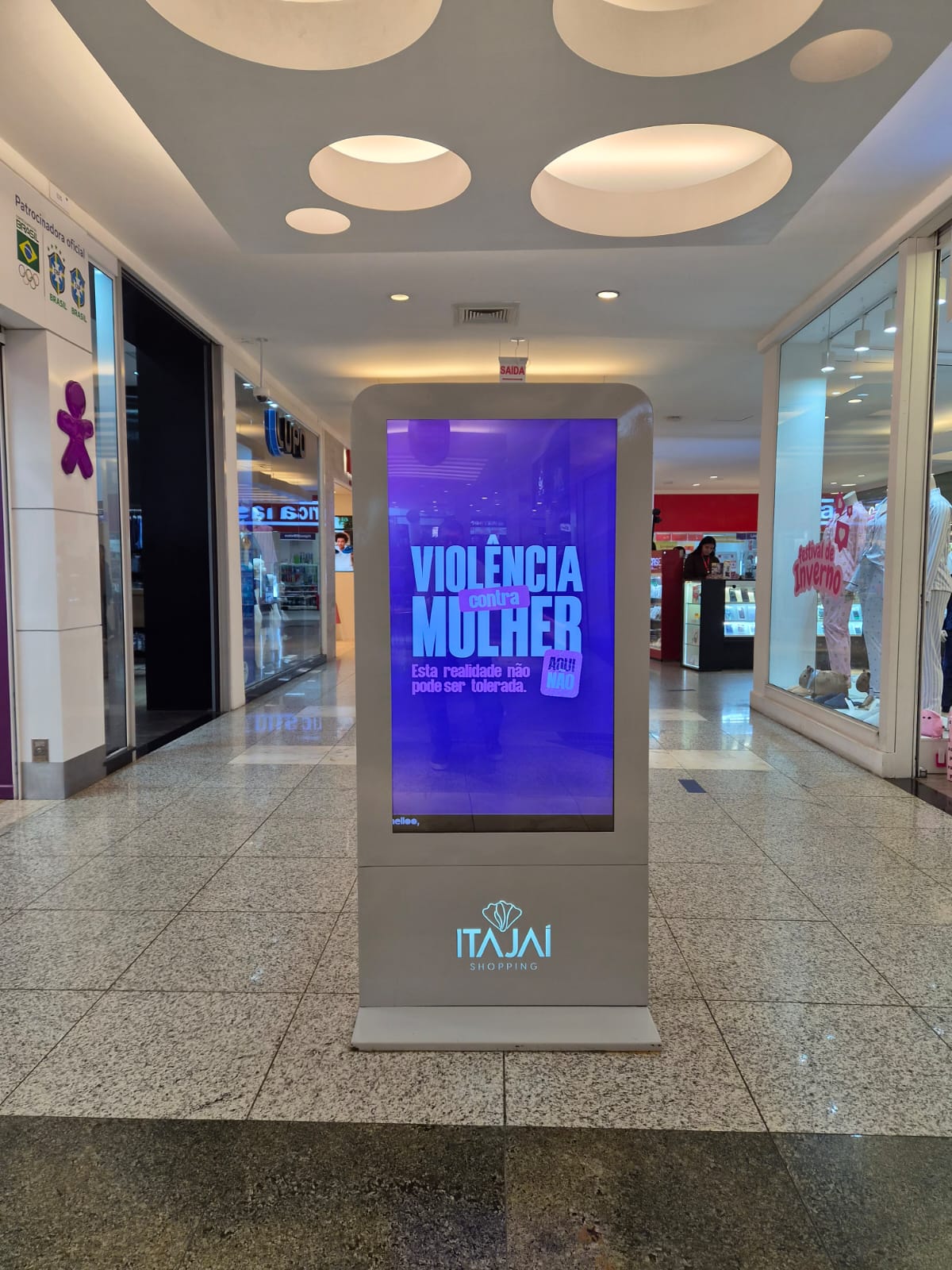 A campanha “Aqui Não” está no Itajaí Shopping!