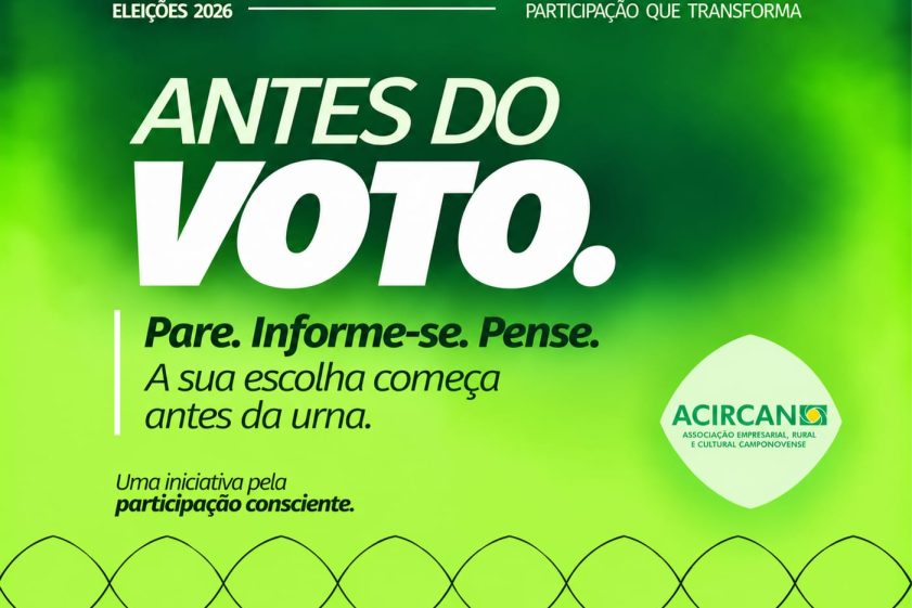 ACIRCAN lança campanha para pautar debate consciente nas Eleições 2026 ACIRCAN lança campanha para pautar debate consciente nas Eleições 2026