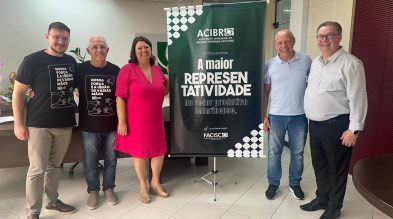 ACIBr recebe visita do presidente da FACISC